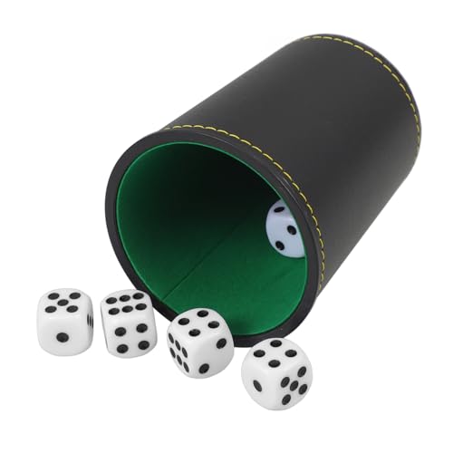 Sosoport 1 Satz Würfelbecher Set mit Würfeln Schwarzer Ktv Würfelbecher für Rollenspiele und Partys für Tischspiele mit Großer Kapazität und Angenehmem Halt Sosoport 1 Satz Würfelbecher Set mit Würfeln Schwarzer Ktv Würfelbecher für Rollenspiele und Partys für Tischspiele mit Großer Kapazität und Angenehmem Halt von Sosoport