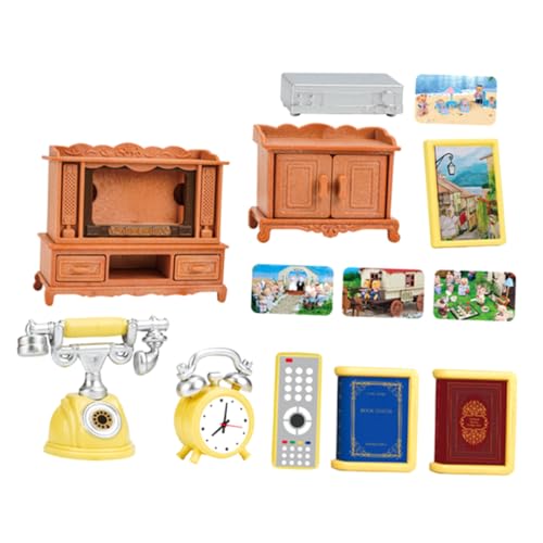 Sosoport 1 Satz klein Möbel Miniatur-Puppenhauszubehör für kinderspielzeug Dollhouse playmobile Toys Zubehör für Puppenhäuser Layout der Puppenhausszene Plastik Orange von Sosoport