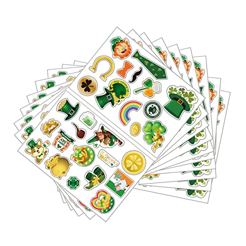 Sosoport 1 Set 20 Stück Weihnachtsmann Geschenkaufkleber Dekoration Dekorativer Aufkleber St Patrick's Etikett St Patrick's Aufkleber St Patrick's von Sosoport