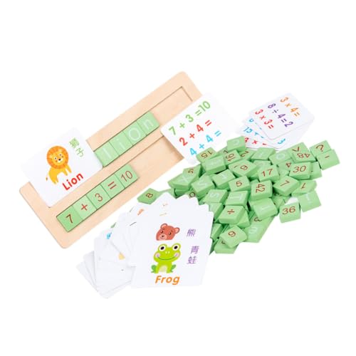 Sosoport 1 Set Buchstaben/Wort Rechtschreibung Alphabet Zahlen Alphabet Pädagogisches Frühbildungsmaterial Zahlen Puzzle Pädagogisches Puzzle Frühes Lernen Grün Aus Holz von Sosoport