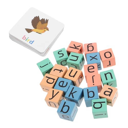 Sosoport Englisches Vokabelspiel Für Jungen Und Mädchen Im Vorschulalter Buchstaben-zuordnungsblöcke Pädagogisches Alphabet-Spiel Interaktives Lernspielzeug von Sosoport