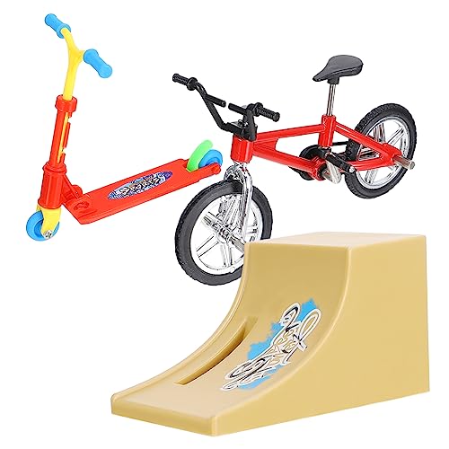 Sosoport 1 Set Finger Bike Roller Sport Tragbare Finger Pädagogisches Finger Pädagogisches Finger Sport Rot Aluminium Legierung von Sosoport