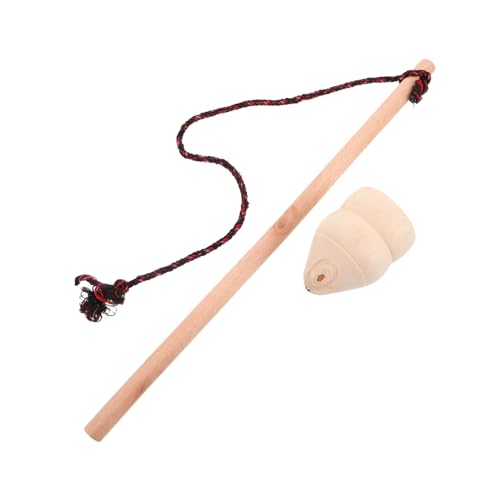 Sosoport 1 Set Holzkreisel Kleines Altmodisches Holzkreisel Gyroskop Rotierendes Kreiselspielzeug Kreiselzubehör Retro Holzkreisel Kleines Kreiselspielzeug von Sosoport