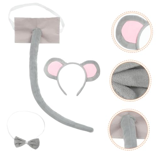 Sosoport 1 Set Kopfschmuck Set Party Ohren Stirnband Kostüm Cosplay Dekorationen Tierkostüm Kit Zubehör Tierzubehör Cosplay Kostümzubehör Foto Requisiten Tuch von Sosoport