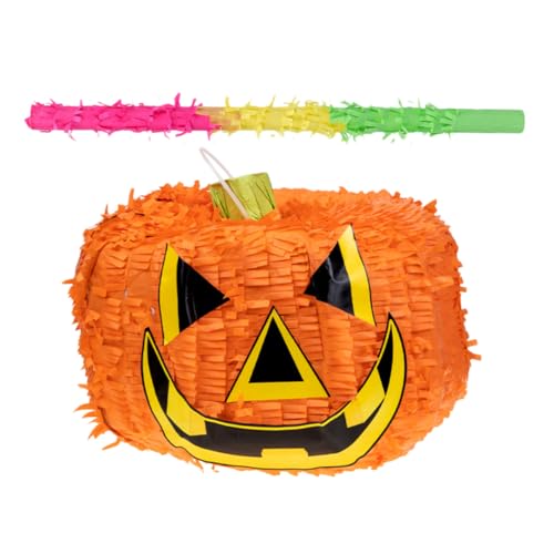Sosoport 1 Set Kürbis Piñatas Für Events Mit Piñata Förmigem Füllmaterial Kürbis Thema Halloween Etikett Gruseliger Kürbis Herbstfüller Süßigkeiten Großes Orangefarbenes Papier Für von Sosoport