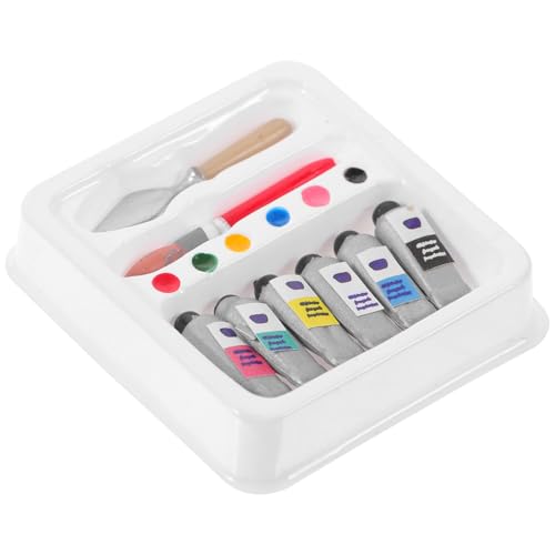 Sosoport 1 Set Mini Farbbox Puppenhauseinrichtung Mini Puppenhauszubehör Miniatur Pigment Kit Mini Dekoration Mini Puppenzubehör DIY Modell Puppenhaus Miniaturzubehör Kunststoff von Sosoport