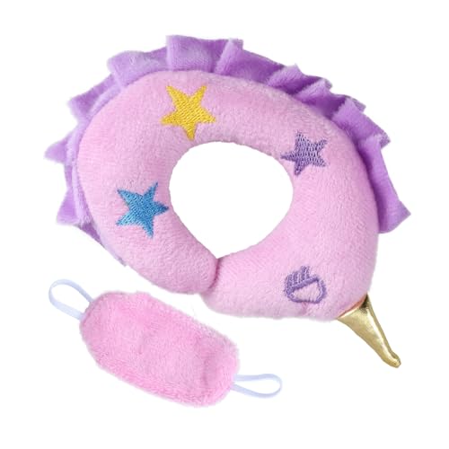 Sosoport 1 Set Puppen Nackenkissen Set Augenmaske Miniatur Puppenkissen Augenbinde Puppenzubehör 18 Zoll Puppen Augenklappe 18 Zoll Puppenkissen Mini Kissen Augenbinde Modelle von Sosoport