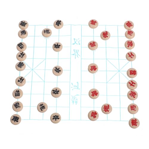 Sosoport 1 Set Puppenhaus Miniatur Chinesisches Schachspielset Realistische Schachfiguren Für Puppenhaus Brettspiele Zubehör Chinesisches Xiangqi Spielset von Sosoport