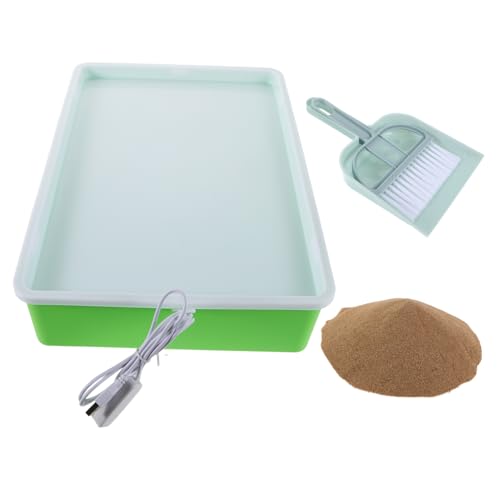 Sosoport 1 Set Sandmalerei Plattform Tablett Sandkunst Spielsand Für DIY Sandmalerei Sandkunst Für Schreibtisch Sandkunst Sandmaltisch Hellgrün Kunststoff von Sosoport