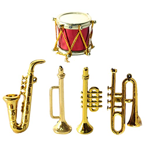 Sosoport 1 Set Saxophon Modell Kleines Saxophon Miniatur Musikinstrumente Für Mini Saxophon Figur Mini Klarinette Mini Instrumente Puppenhaus Zubehör Mini Sachen Kunststoff von Sosoport