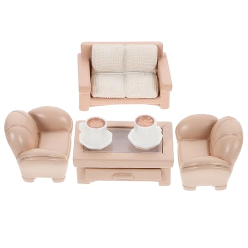 Sosoport 1 Set Sofa Modell Minifiguren Mini Puppenhaus Zubehör Puppenhaus Puppenhaus Für Kleinkinder Puppenhäuser Puppenhaus Mini Sofa Kleines Mini Winzige von Sosoport