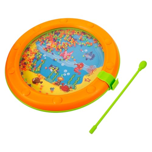 Sosoport 1 Set Surf Drum Musikinstrumente Musikinstrument Trommel Musikinstrument Handtrommel Handtrommel Instrument Wave Bead Drum Instrument Kunststoff Orange von Sosoport