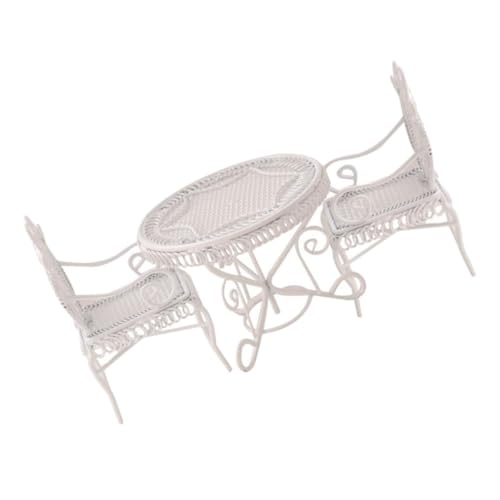 Sosoport 1 Set Tisch Und Stuhl Aus Schmiedeeisen Modell Miniatur Couchtisch Modell Puppenhaus Miniatur Mini Hausdekor Stuhl Für Tische Mini Puppenhausmöbel Miniaturmöbel Weiß Sosoport 1 Set Tisch Und Stuhl Aus Schmiedeeisen Modell Miniatur Couchtisch Modell Puppenhaus Miniatur Mini Hausdekor Stuhl Für Tische Mini Puppenhausmöbel Miniaturmöbel Weiß von Sosoport