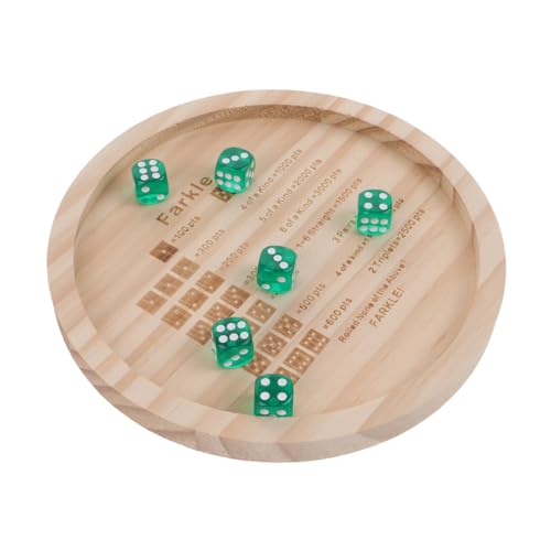 Sosoport 1 Set Würfeltablett Aus Holz Brettspiel Würfeltablett Für Spiele Zubehörtablett Standard Spielwürfel Interaktives Eltern Kind Spiel Spielwürfel Farkle Tablett von Sosoport