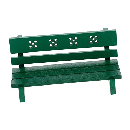 Sosoport 1 Stück Bankmodellverzierungen Puppenmöbel Puppenhausmöbel Puppenbank Leben Klein Miniatur Winzig Bank Für Innenbank Stuhl Mini- Mini-puppenhaushocker Mini Möbel Linde Green von Sosoport
