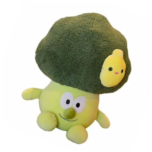 Sosoport 1 Stück Blumenkohl-Puppe Plüschpuppe Brokkoli-Puppe Kindergeschenk Kreatives Plüschpuppenspielzeug Zimmerschmuck Simulation Brokkoli-Ornament Puppenschmuck Satin-Jacquard von Sosoport