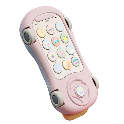Sosoport 1 Stück Cartoon Telefonspielzeug mit Musik und Licht Simuliertes Handy für Design Lernspielzeug für Junge Mädchen Sprachfähigkeiten ohne Batteriepink von Sosoport