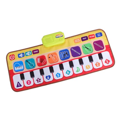Sosoport 1 Stück Klavierteppich Kindertastatur Klavier Kinderspielzeug Kinderklavier Kinderklavier Klaviertanzmatte Klaviertanzmatte Klaviertastaturmatte Lernspielzeug von Sosoport