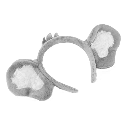 Sosoport 1 Stück Koala-Stirnband Bänder mit Clip Koala-Clip Kopfschmuck mit Koala-Ohren tierhaarreifen haircharm Haarband Kinderaccessoire Koala-Ohr-Haarreifen Polyester Light Grey von Sosoport