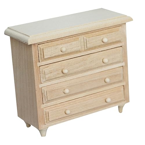 Sosoport 1 Stück Mini-Möbelmodell für kinderspielzeug puppenhauszubehör kinderknallzeug Modellbau Set Miniatur-Holzschrank Miniaturmöbel Mini-Hausmöbelzubehör hölzern Beige von Sosoport