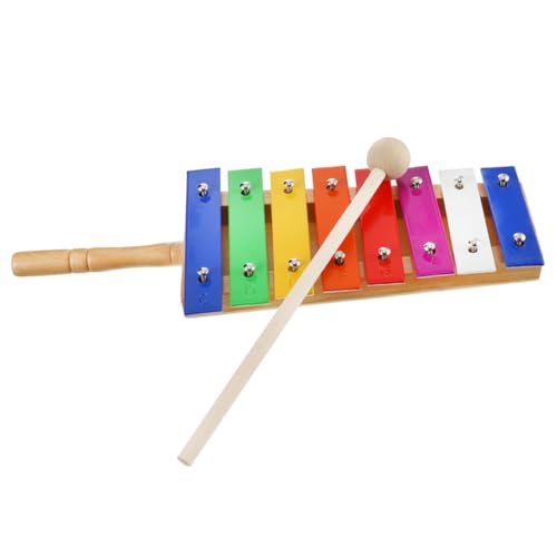 Sosoport 1 Stück Schlaginstrument für Kleinkindpercussion Instrumente der frühkindlichen Bildung Schlagzeug mit 8-Noten-Aluminiumplatte hölzern Colorful Sosoport 1 Stück Schlaginstrument für Kleinkindpercussion Instrumente der frühkindlichen Bildung Schlagzeug mit 8-Noten-Aluminiumplatte hölzern Colorful von Sosoport