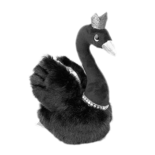 Sosoport 1 Stück Schwarze Schwanenpuppe Schwarzer Schwan Stofftier Schwarzer Schwan Stofftier Schwan Babypuppe Schwan Stofftier Schwanenspielzeug Schwarzes Kleinkindspielzeug von Sosoport