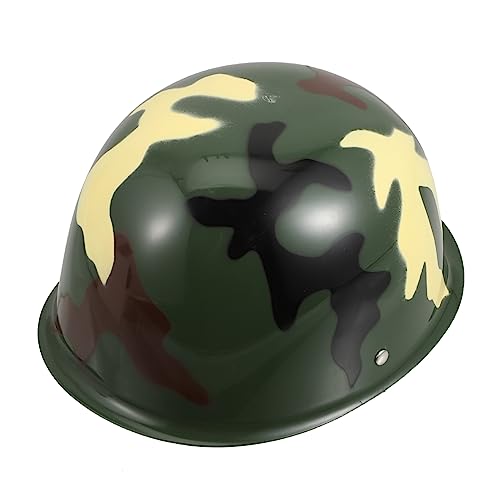 Sosoport 1 Stück Tarnhut Tarnhut Kinderhelm Anziehhut Helm Anziehzubehör Rollenspielhelm Simulation Soldatenhut Partykleid Zubehör Simulierter Helm Kunststoff von Sosoport