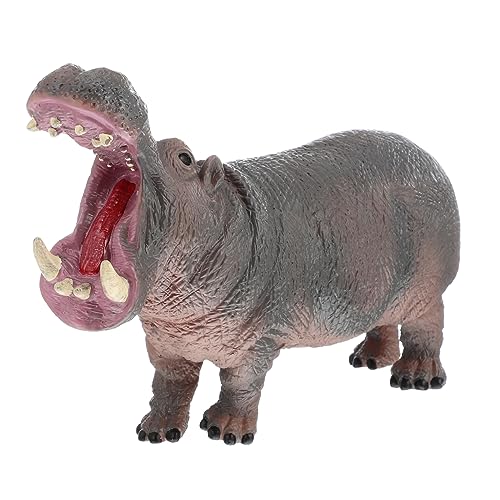 Sosoport 1 Stück Tierspielzeugmodell Kinderspielzeug Tiermodell Nilpferdfigur Kindertierspielzeug Tierfigur Realistisches Tierspielzeug Nilpferdspielzeug Tierfigur Nilpferd Vinyl von Sosoport