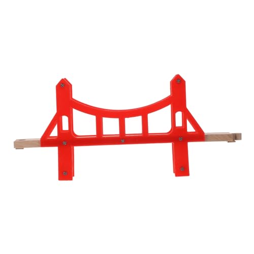 Sosoport 1 Stück Track- Zug Kleinkind für kinderspielzeug Spielzeugbrücke spielzeuge für Modell Einer Bahngleisbrücke Zubehör für den Bahnausbau hölzern rot von Sosoport
