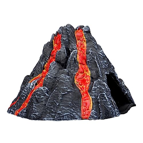 Sosoport 1 Stück Vulkan-Modell Vulkan Schmuck Aquarium-Vulkan-Dekorationen Vulkankinder Vulkandekoration bürodeko büro Dekoration basteln bastelset Vulkanmodell Vulkanschmuck PVC rot von Sosoport