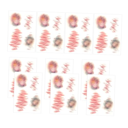 Sosoport 10 Blatt Narbenstreich Narbenaufkleber Halloween Aufkleber für Narbentattoos Aprilscherz-Dekoration gefälschte Narben Blaue Narben -Tattoo -Aufkleber PVC von Sosoport