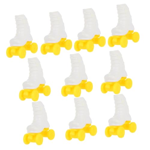 Sosoport 10 Paare Roller Skates für Puppen Niedliches Puppenzubehör Langlebiges Material Puppenhaus Dekoration für Sammler von Sosoport