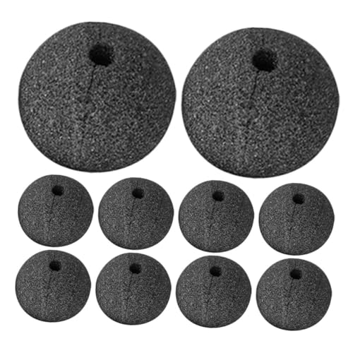 Sosoport 10 Pcs Schwarzer Clown -nasenschwamm Ball Für Cosplay Halloween Clown Kostüm Accessoire Clown Nase Prop Party Clown Requisiten Mini Clown Schwamm Nase von Sosoport