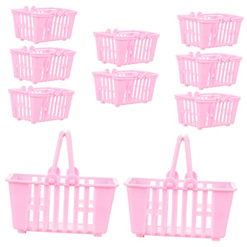 Sosoport 10 STK. Zubehör für Puppenhäuser Korb Miniatur klein Mini Körbe Mini Doll House Accessoires Plastik Rosa Sosoport 10 STK. Zubehör für Puppenhäuser Korb Miniatur klein Mini Körbe Mini Doll House Accessoires Plastik Rosa von Sosoport