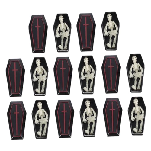 Sosoport 10 Sätze Robuste Plastikboxen mit Schädel Dekoration für Partys als Süße Leckereien oder Dekoration für Halloween Events von Sosoport