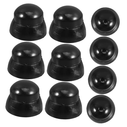 Sosoport 10 Stück Abdeckung der Schleife Schraubenbolzenabdeckungen Teile für Spielgeräte Schraubenschutzabdeckungen Mutterabdeckungen aus Kunststoff Plastik Black von Sosoport