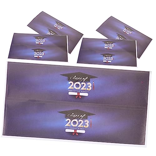 Sosoport 10 Stück Abschlusswasserflaschenaufkleber Party Dekorationslabel Für Abschlusssaison Abschlussflaschendekor Wasserflaschenetikett Abschlussbezeichnungen Blau PVC Selbstklebend von Sosoport