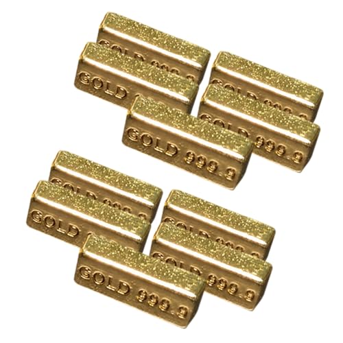Sosoport 10 Stück BRICS-Modell sammlerstücke Mini-Modell Puppenhaus Mini- Mini- - Puppenhauslieferungen kleine Miniatur-Szenendekor Zinklegierung Golden von Sosoport