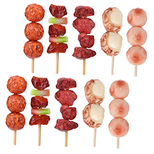 Sosoport 10 Stück Barbecue -spießspielzeuge Gefälschtes Lebensmittelmodell Geröstetes Modell Food-Fotografie-Requisite Rollenspielmodell Grill Requisiten Grill-spielset PVC Sosoport 10 Stück Barbecue -spießspielzeuge Gefälschtes Lebensmittelmodell Geröstetes Modell Food-Fotografie-Requisite Rollenspielmodell Grill Requisiten Grill-spielset PVC von Sosoport
