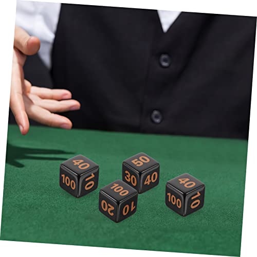 Sosoport 10 Stück Blutzählwürfel Kartenspielzubehör Standardspielwürfel Zahlenwürfel Brettspiel Zahlenzähler Mathematik Lehrwürfel Brettspiel Werkzeug Brettspielwürfel Schwarzes Acryl von Sosoport