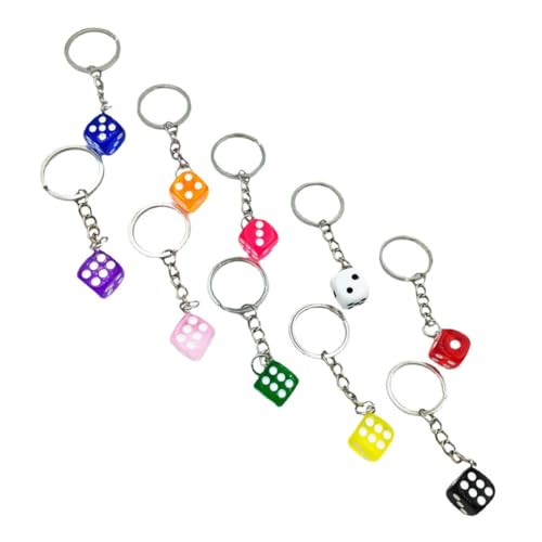 Sosoport 10 Stück Bunte Würfel Schlüsselanhänger Teiliges Mini Dice Keychain aus Strapazierfähigem Material Vielseitig Einsetzbar als Taschenanhänger oder Schlüsselring für Geschenkideen Sosoport 10 Stück Bunte Würfel Schlüsselanhänger Teiliges Mini Dice Keychain aus Strapazierfähigem Material Vielseitig Einsetzbar als Taschenanhänger oder Schlüsselring für Geschenkideen von Sosoport