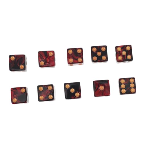 Sosoport Zwei Farbige Acrylwürfel für Spiele 10 Stück 16mm Würfel mit Großen Löchern Spielwürfelset für Zuhause Kneipe und Gartenunterhaltung von Sosoport