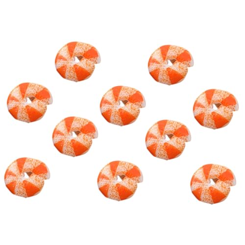 Sosoport 10 Stück Garnelenmodell Gefälschtes Lebensmittelmodell Mini-Essen Puppenhausdekor Puppenhaus Lebensmittelmodell Winziges Lebensmittelmodell Mini-Food- Food-Modell- PVC von Sosoport