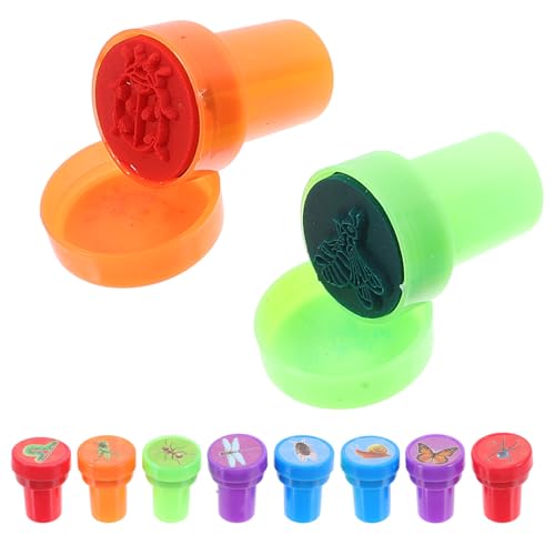 Sosoport 10 Stück Insekten Siegel Tierstempel Für DIY Niedliche Stempel Bastelstempel Scrapbooking Zubehör DIY Stempel Für Dekorativer Journal Stempel Scrapbook Stempel Kleine von Sosoport