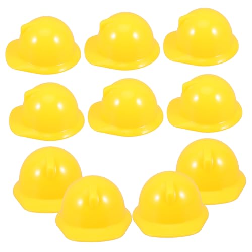 Sosoport 10 Stück Mini-bauhut Herstellung Bob Bauherrenhut Baumeister Kleiner Ingenieurhut Zubehör Mini-schutzhelme Bunt Miniatur Puppenhüte Gunst Der Baupartei Geburtstag Yellow Plastik von Sosoport