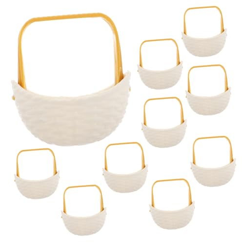 Sosoport 10 Stück Minikörbe Für Gastgeschenke Miniatur Einkaufskorb Für Puppenhaus Kleiner Korb Für Puppen Puppenhaus Miniatur Obstkorb von Sosoport