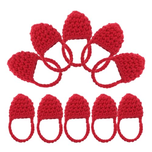Sosoport 10 Stück Puppenhandtasche entzückende Puppentasche gehäkelte Tasche klein gestrickte Tasche süße Handtaschen Mini-Häkeltasche stilvolle Häkeltasche Garn rot Sosoport 10 Stück Puppenhandtasche entzückende Puppentasche gehäkelte Tasche klein gestrickte Tasche süße Handtaschen Mini-Häkeltasche stilvolle Häkeltasche Garn rot von Sosoport