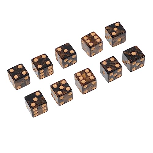 Sosoport 10 Stück Spielwürfel aus Acryl Umweltfreundliche Farben für Tischspiele und Lernspiele Sechsseitige mit Exzellenter Haptik und Detailverarbeitung von Sosoport