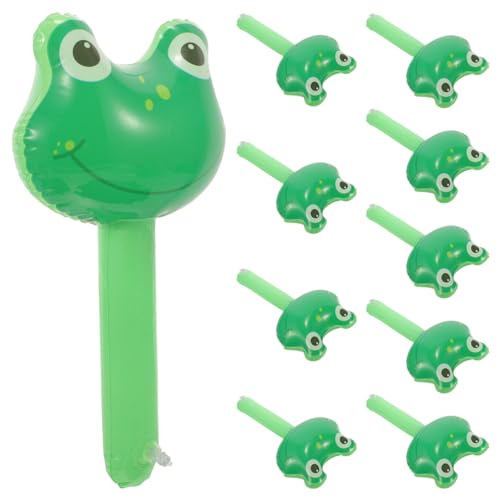 Sosoport 10 Stück Aufblasbarer Tierhammer mit Glocke Lustiges Spielzeug für Kindergeburtstage und Festivitäten Aufblasbare Party Requisiten von Sosoport