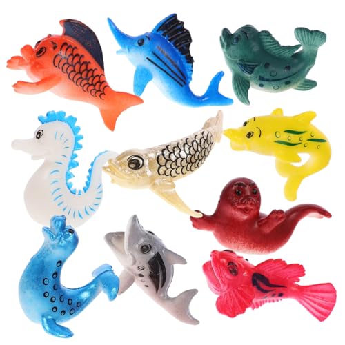 Sosoport 10 Stück Teiliges Set Realistische Meerestiere PVC Miniatur Ozeanfiguren Lernspielzeug Partydekoration Meerestiere Modell von Sosoport